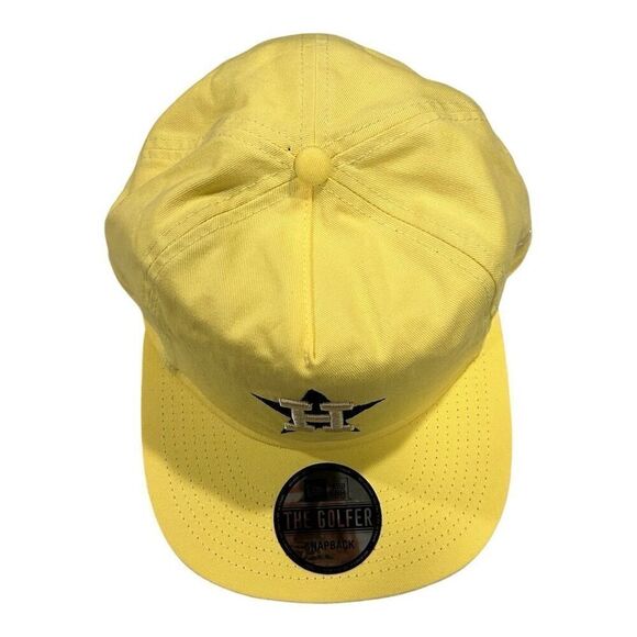 Houston Astros New Era The Golfer Yellow Snapback Hat Unisex Adjustable Fit - Picture 2 of 9